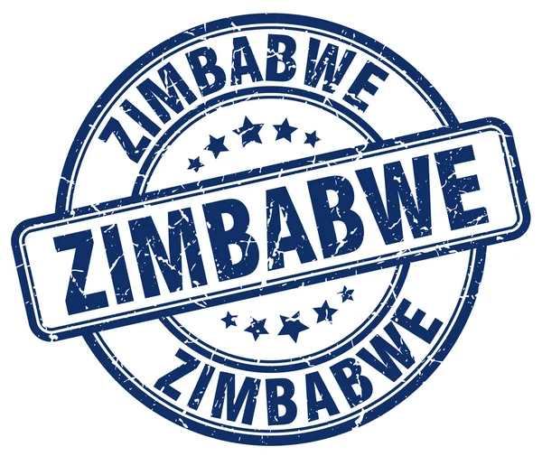 Timbre Zimbabwe bleu grunge rond en caoutchouc vintage timbre.Timbre Zimbabwe rond timbre.Timbre Zimbabwe grunge. Timbre Zimbabwe vintage . — Image vectorielle