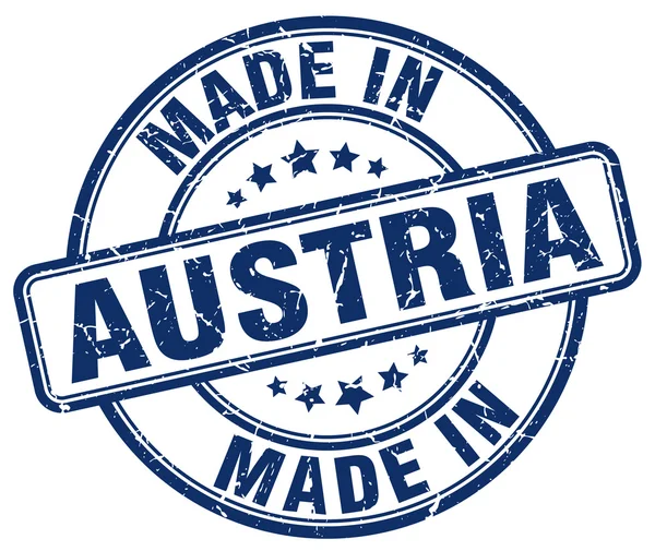 Fabriqué en Autriche timbre rond grunge bleu — Image vectorielle