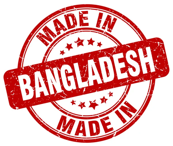 在孟加拉国红色摇滚进行轮邮票 — 图库矢量图片