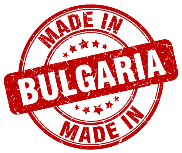 Provedena v Bulharsku červené grunge kulaté razítko — Stockový vektor