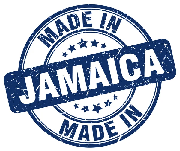 Maakte in Jamaica blauwe grunge ronde stempel — Stockvector