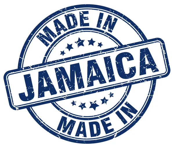 Jamaika mavi grunge yuvarlak yapılmış damga — Stok Vektör