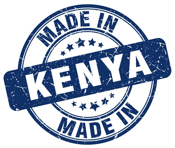 Сделанная в Кении синяя гранж круглая марка — стоковый вектор