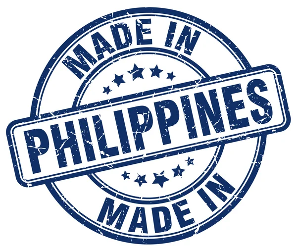 Made in Philippines timbre rond grunge bleu — Image vectorielle