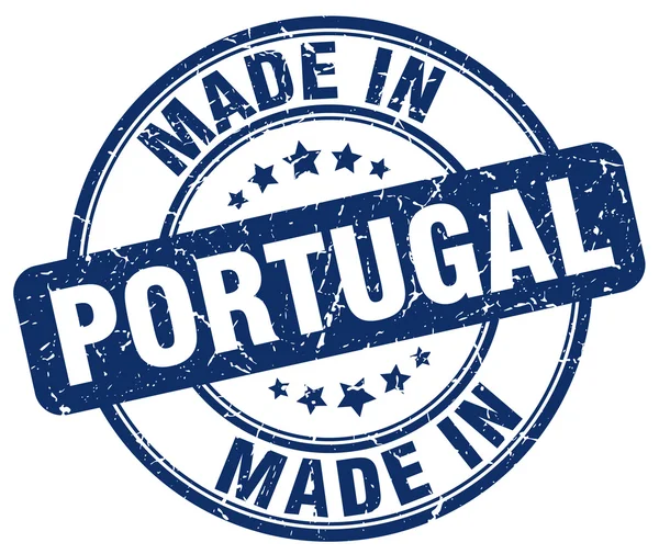 在葡萄牙蓝色垃圾进行轮邮票 — 图库矢量图片