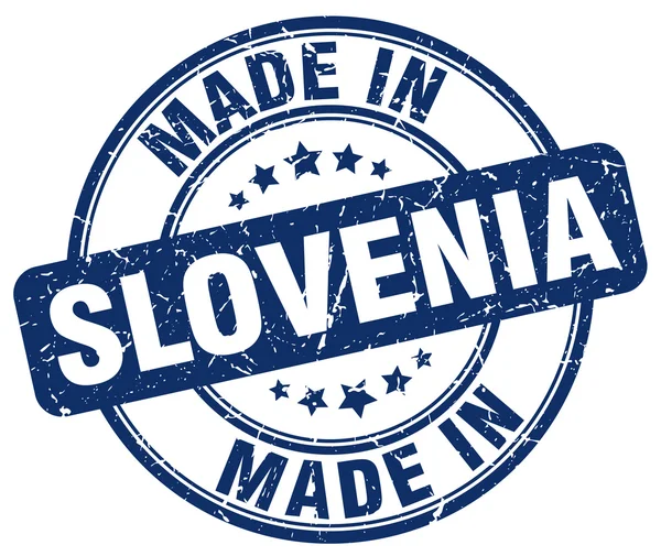 在斯洛文尼亚蓝色垃圾进行轮邮票 — 图库矢量图片