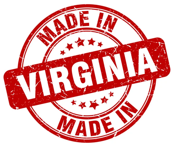 Provedené v grunge Virginia červené kulaté razítko — Stockový vektor