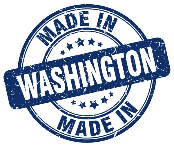 Сделанная в Вашингтоне синяя круглая марка — стоковый вектор