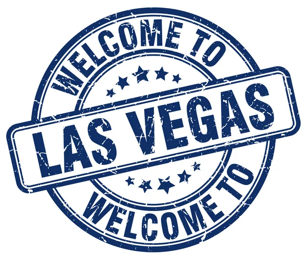 Welcome to Las Vegas blue round vintage stamp — Stock Vector