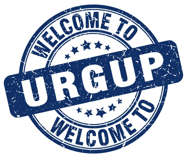 Welcome to Urgup blue round vintage stamp — Stock Vector