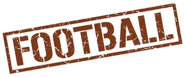 Football brun grunge carré timbre en caoutchouc vintage — Image vectorielle
