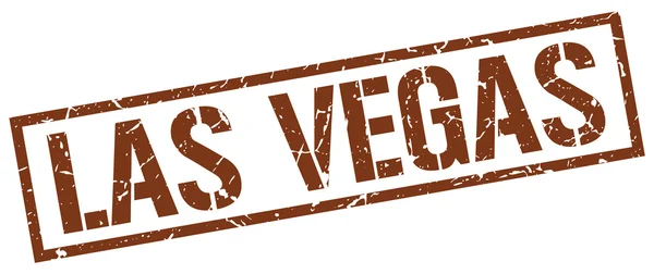 Las vegas brauner quadratischer Stempel — Stockvektor