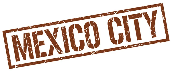 Cidade do México selo quadrado marrom — Vetor de Stock