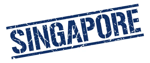 Singapore blaue quadratische Marke — Stockvektor