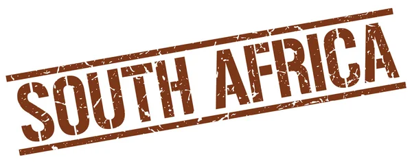 Vierkante stempel van Zuid-Afrika bruin — Stockvector