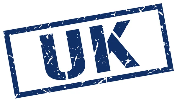 Reino Unido sello cuadrado azul — Vector de stock