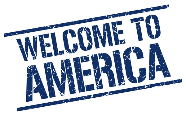 Bem-vindo ao selo América — Vetor de Stock