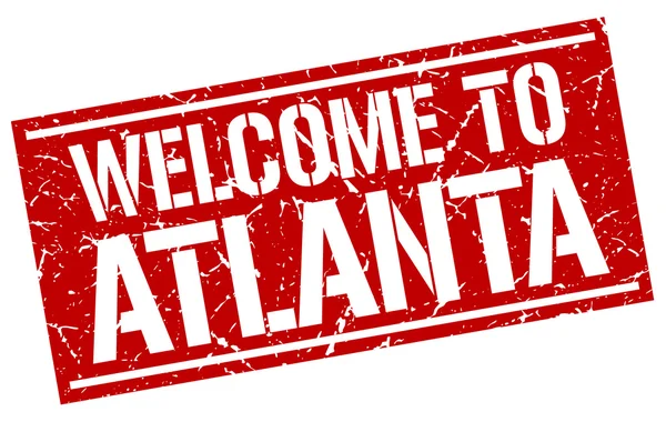 Benvenuto al francobollo Atlanta — Vettoriale Stock