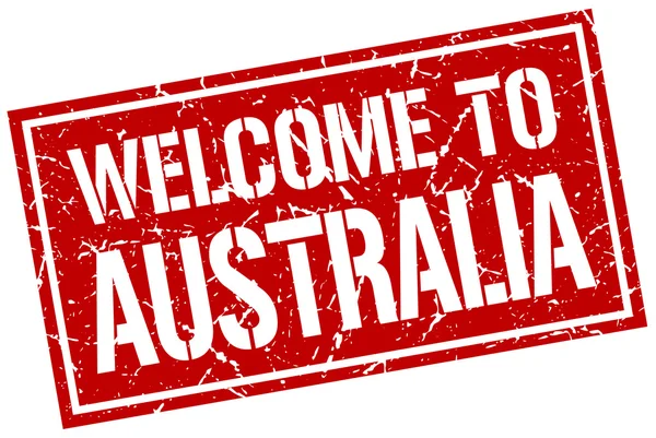 Welcome to Australia stamp — Stock Vector