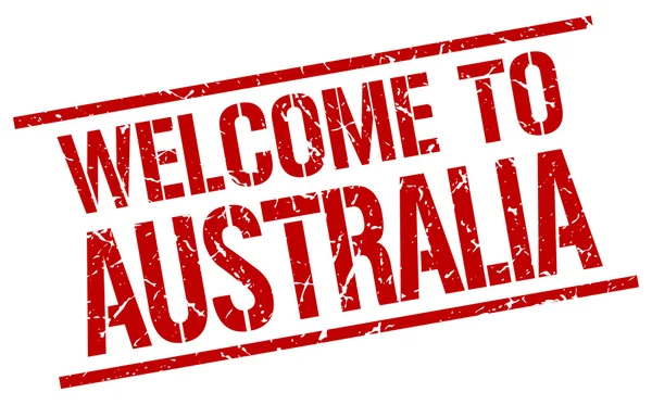 Welcome to Australia stamp — Stock Vector