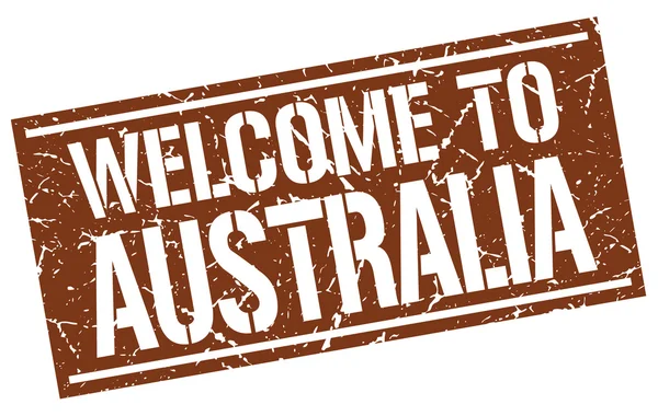 Welcome to Australia stamp — Stock Vector