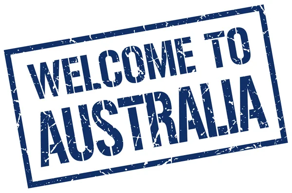 Welcome to Australia stamp — Stock Vector