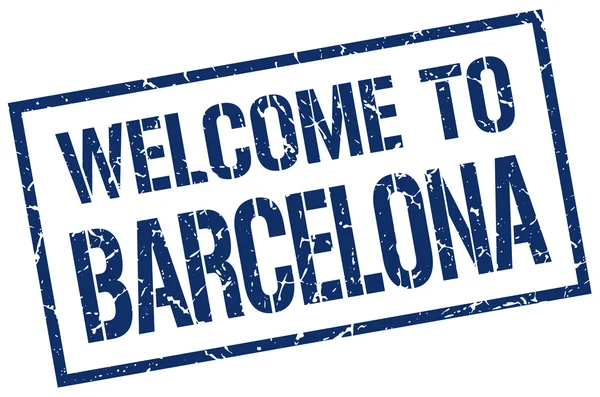 Välkommen till barcelona stämpel — Stock vektor