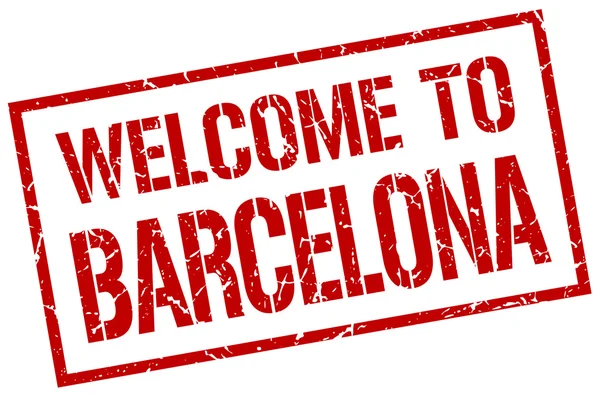 Welcome to Barcelona stamp — Stock Vector