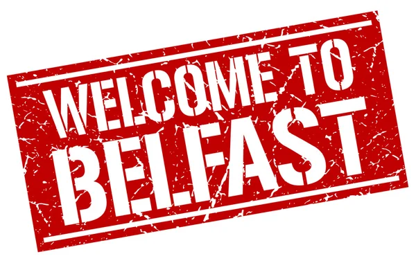 Bienvenue au timbre Belfast — Image vectorielle