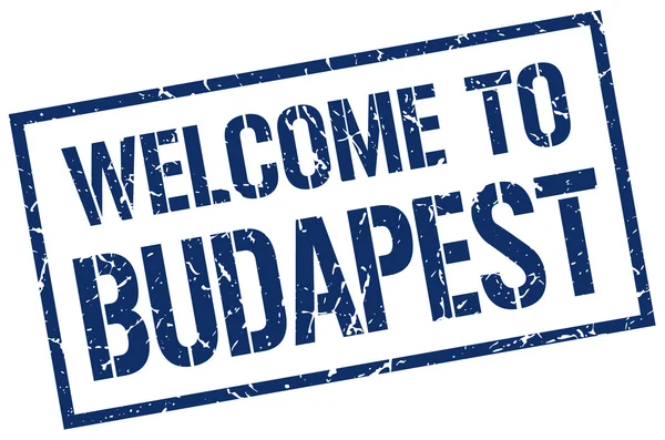 Bienvenue à Budapest timbre — Image vectorielle