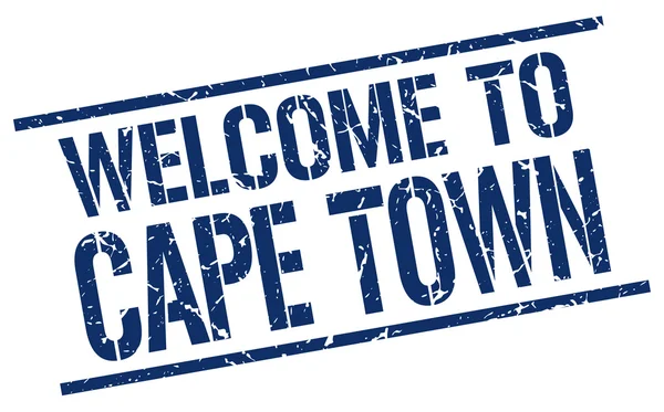 Willkommen bei der Kapstadt-Briefmarke — Stockvektor