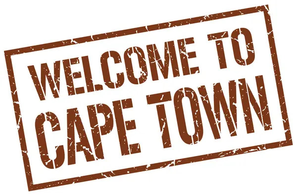Willkommen bei der Kapstadt-Briefmarke — Stockvektor