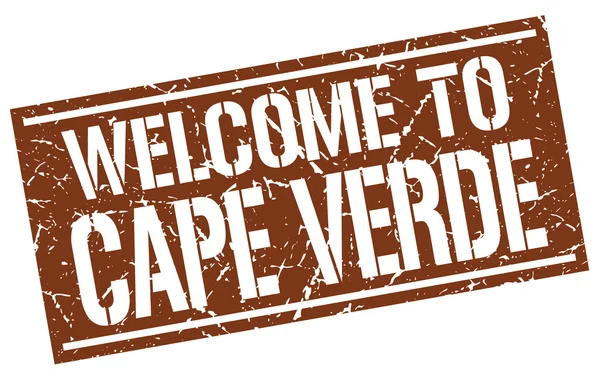 Bienvenido al sello Cabo Verde — Vector de stock