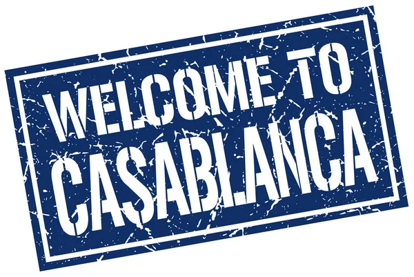 Bem-vindo ao selo Casablanca — Vetor de Stock