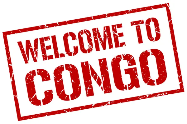 Добро пожаловать на марку Congo — стоковый вектор
