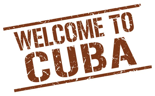 Bienvenido al sello Cuba — Archivo Imágenes Vectoriales
