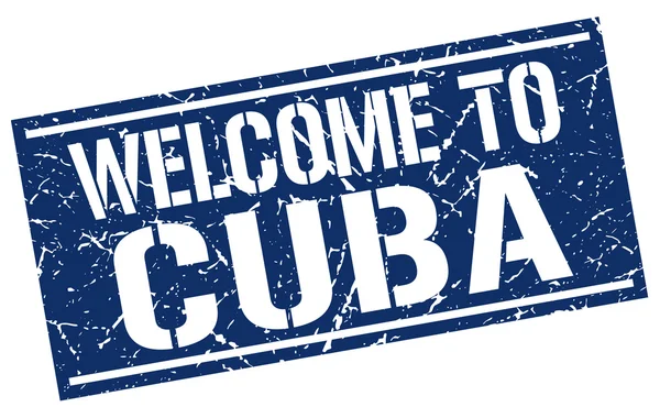 Bem-vindo ao selo de Cuba — Vetor de Stock