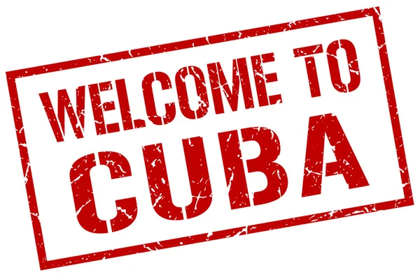 Benvenuto a Cuba timbro — Vettoriale Stock