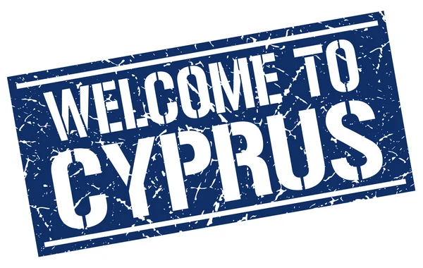 Welcome to Cyprus stamp — Stock Vector