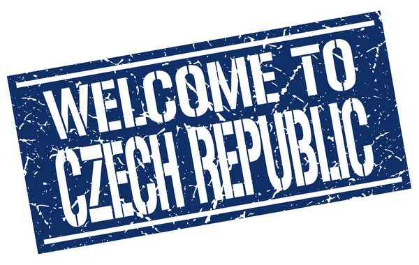 欢迎光临捷克共和国邮票 — 图库矢量图片
