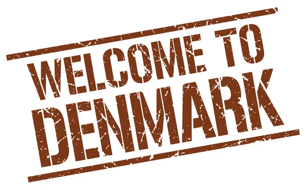 Benvenuto al francobollo Danimarca — Vettoriale Stock