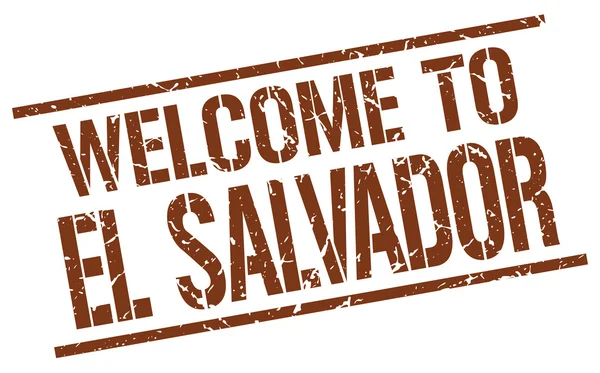 Welcome to El Salvador stamp — Stock Vector