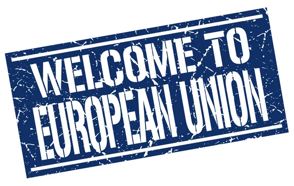 Bienvenue au timbre de l'Union européenne — Image vectorielle