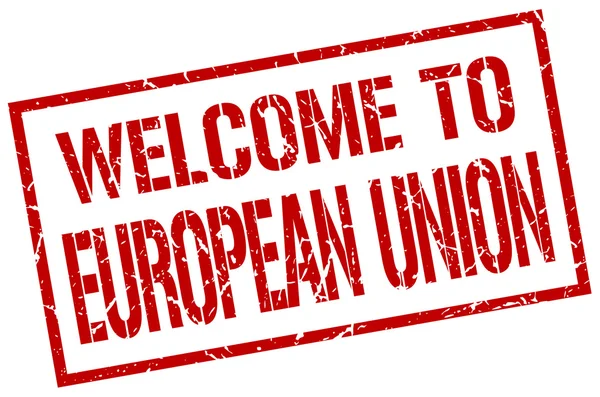 Vítejte v Evropské unii razítka — Stockový vektor