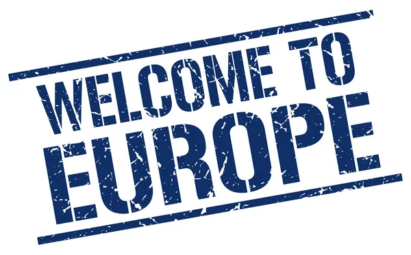 Bem-vindo ao selo da europa — Vetor de Stock