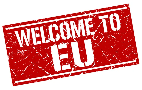 Bienvenido al sello eu — Archivo Imágenes Vectoriales