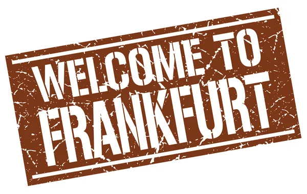 Welcome to Frankfurt stamp — Stock Vector