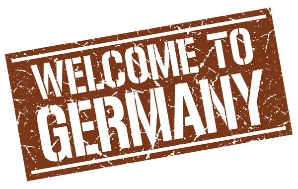 Benvenuto in Germania timbro — Vettoriale Stock