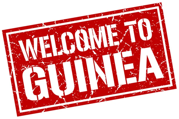 Benvenuto in Guinea timbro — Vettoriale Stock