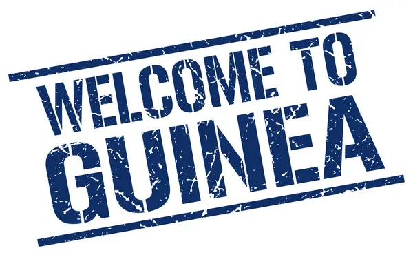 Benvenuto in Guinea timbro — Vettoriale Stock